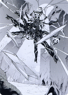 Kaito, Dancing Shadow // Kaito, Dancing Shadow (AONE-078) - Phyrexia: All Will Be One Art Series (Borderless) Foil-1