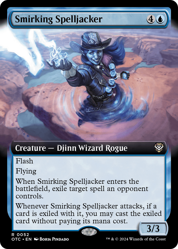 Smirking Spelljacker (Extended Art) [Outlaws of Thunder Junction Commander]-1