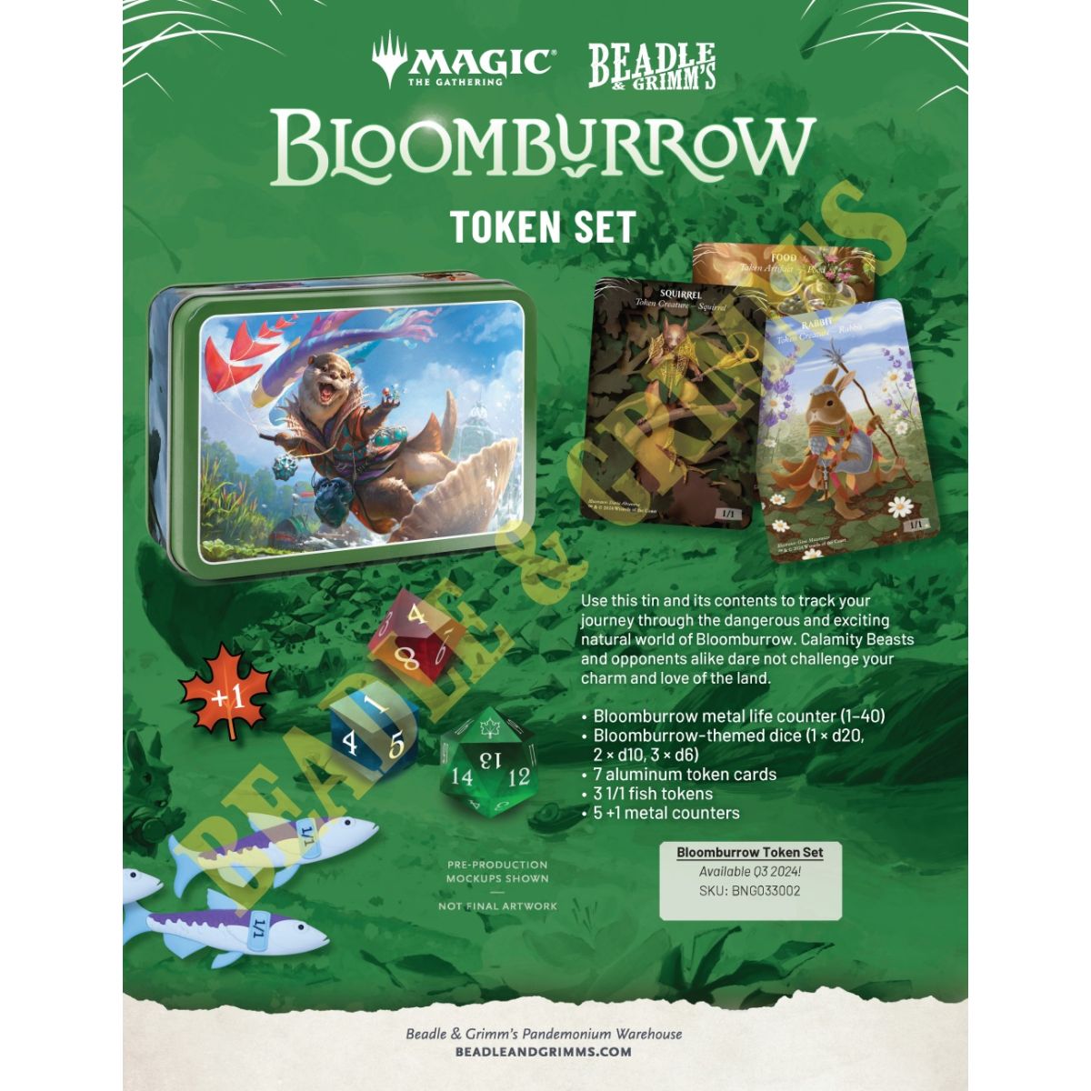 Beadle & Grimm's Bloomburrow Token Set-2