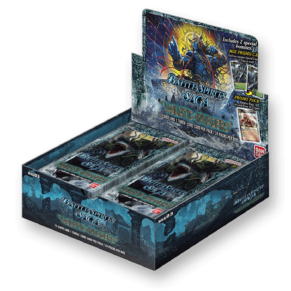 Battle Spirits Saga Card Game Set 03 Aquatic Invaders Booster Display-1