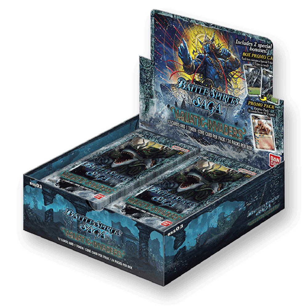 Battle Spirits Saga Card Game Set 03 Aquatic Invaders Booster Display