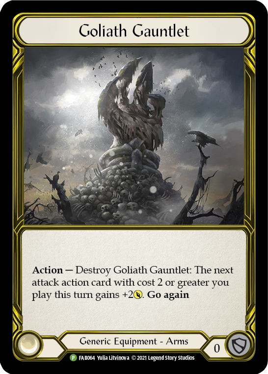 Goliath Gauntlet (Golden) [FAB064] (Promo)  Cold Foil-1