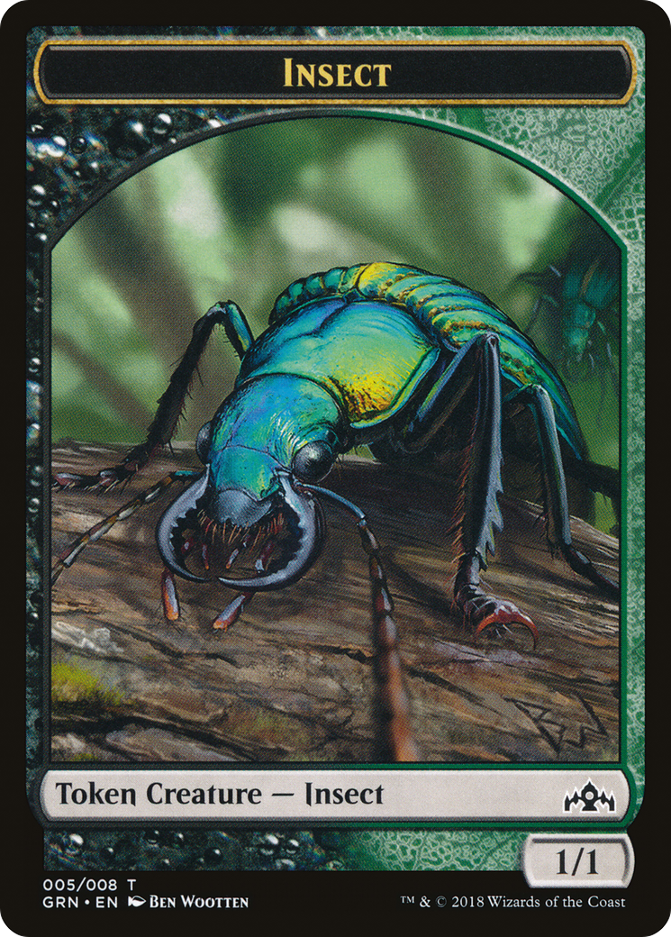 Saproling // Insect (TGK1-005) - GRN Guild Kit Tokens-2