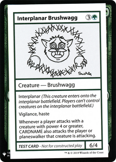 Interplanar Brushwagg [Mystery Booster Playtest Cards]-1