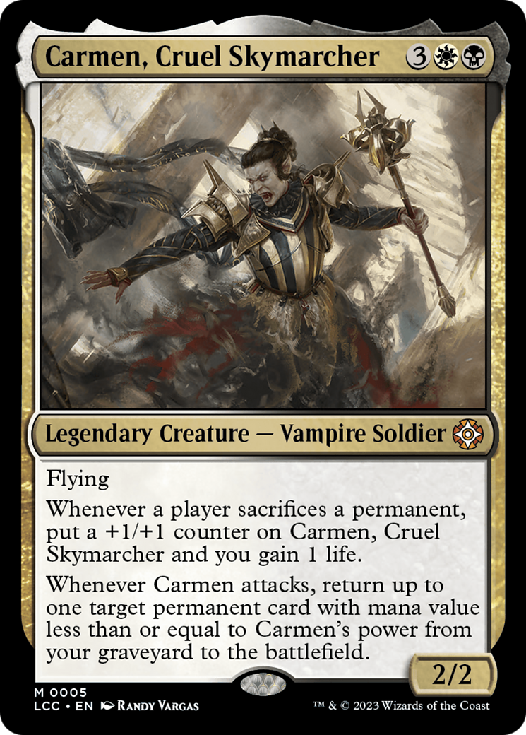 Carmen, Cruel Skymarcher [The Lost Caverns of Ixalan Commander]-1