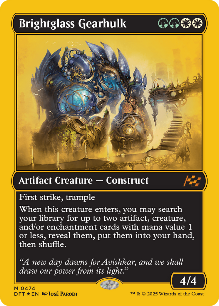 Brightglass Gearhulk (First-Place Foil) [Aetherdrift]-1