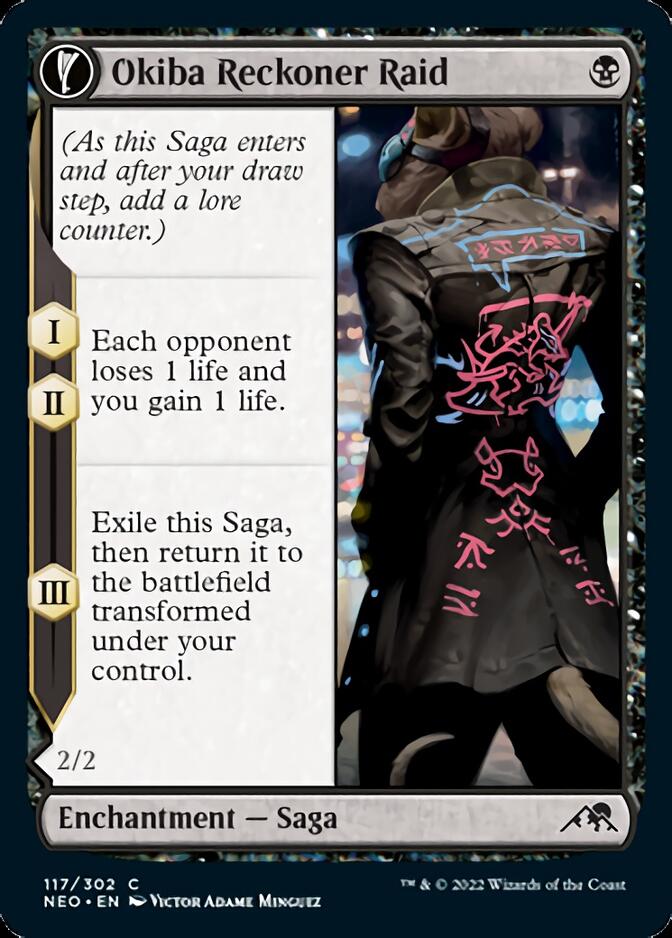 Okiba Reckoner Raid // Nezumi Road Captain [Kamigawa: Neon Dynasty]-1