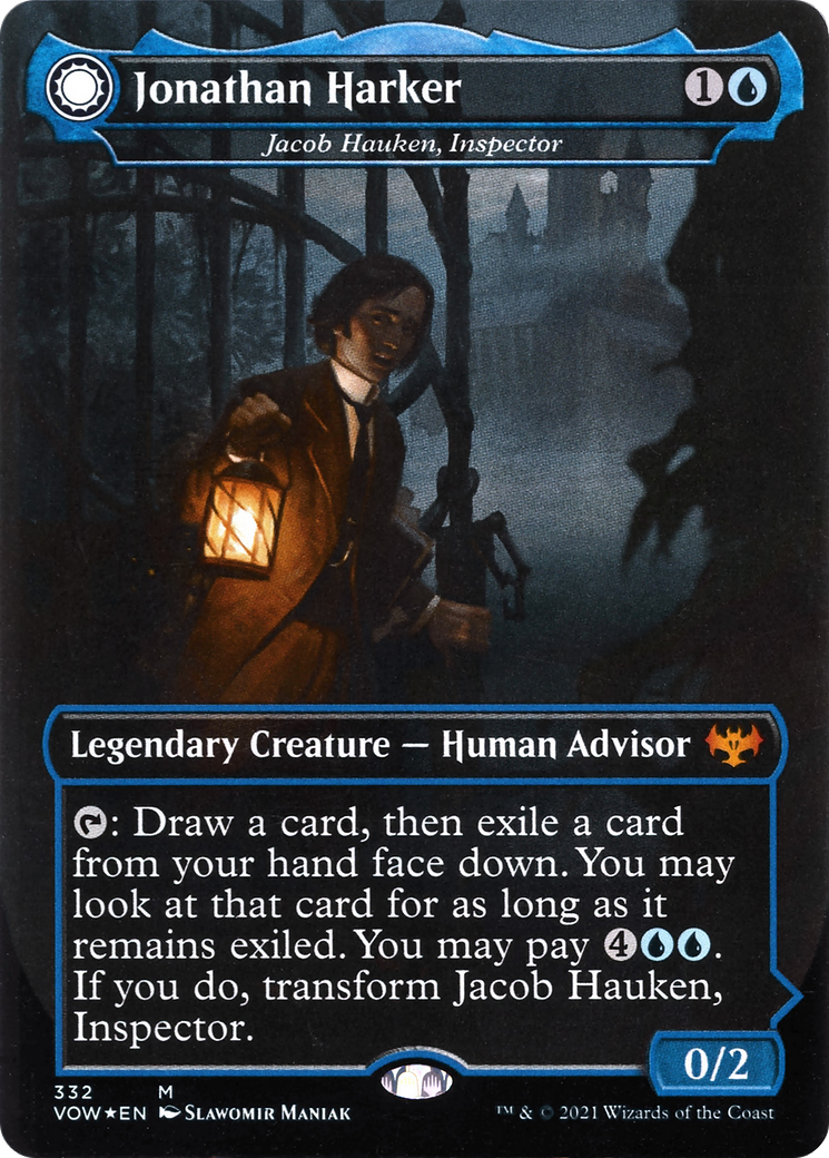 Jacob Hauken, Inspector // Hauken's Insight - Jonathan Harker // Harker's Obsessive Inquiry [Innistrad: Crimson Vow]-3
