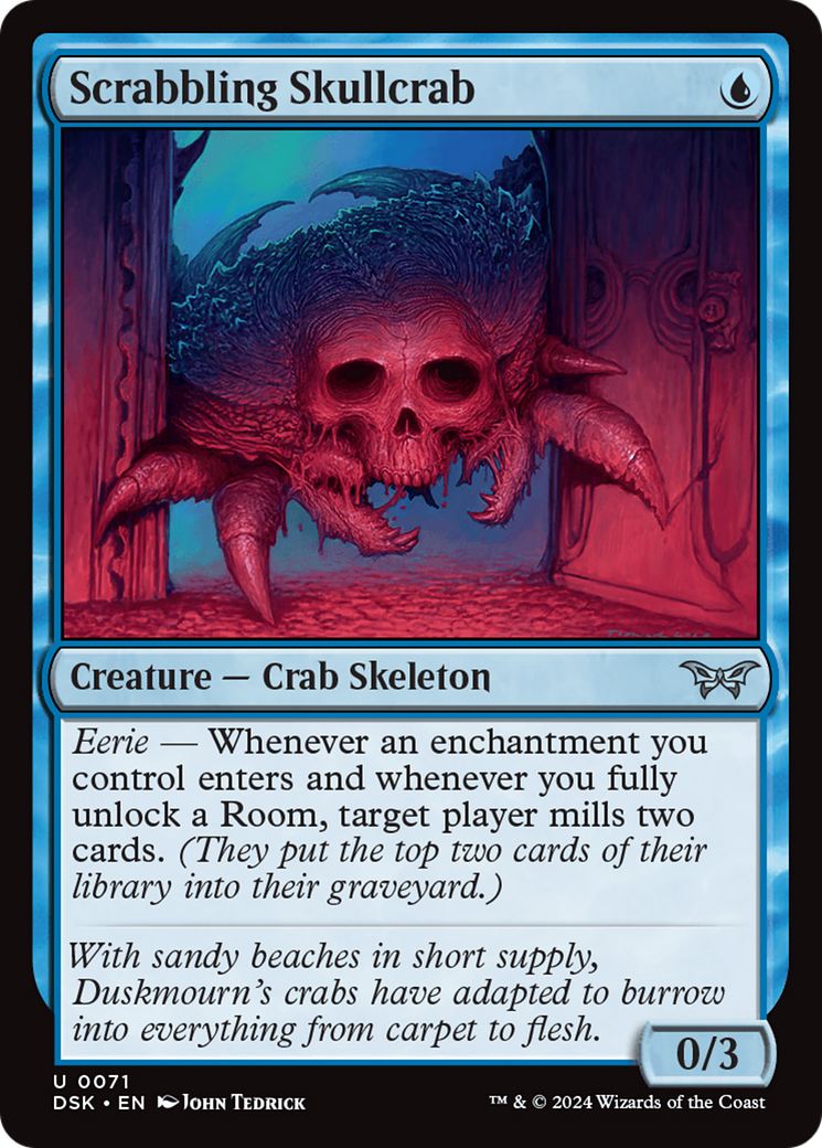 Scrabbling Skullcrab [Duskmourn: House of Horror]-1