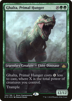 Ghalta, Primal Hunger (Store Championship) (Full Art) [Rivals of Ixalan Promos]-1