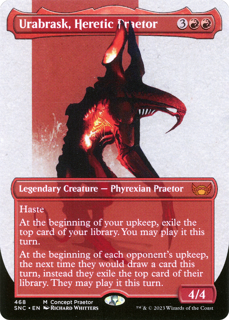 Urabrask, Heretic Praetor (Concept Praetor) (ONE-468) - Streets of New Capenna (Borderless) Foil-1