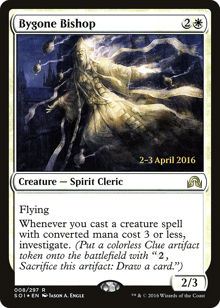 Bygone Bishop [Shadows over Innistrad Prerelease Promos]-1