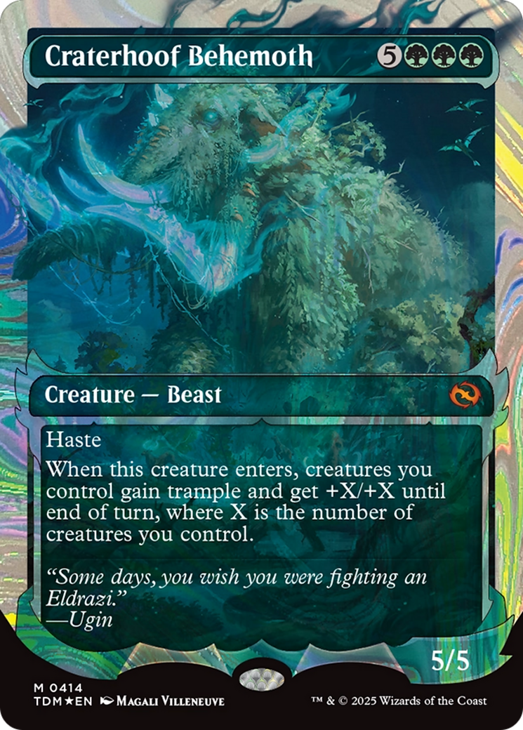 Craterhoof Behemoth (Showcase) (Halo Foil) [Tarkir: Dragonstorm]-1
