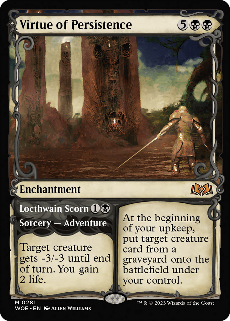 Virtue of Persistence // Locthwain Scorn (Showcase) [Wilds of Eldraine]-1