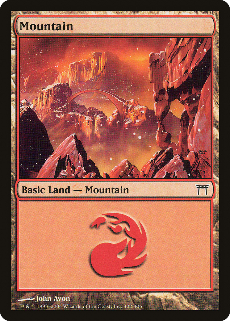 Mountain (302) [Champions of Kamigawa]-1