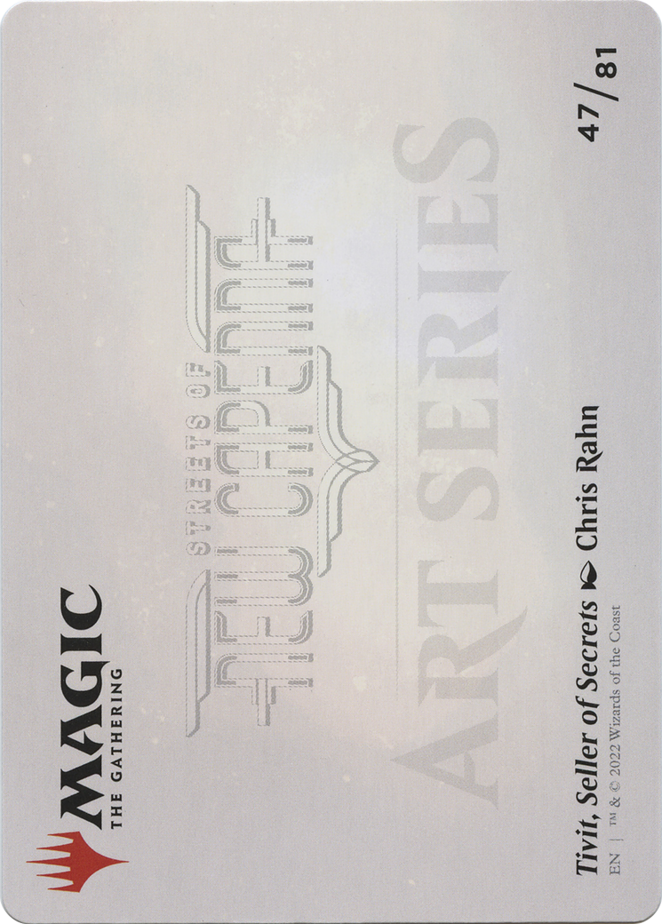 Tivit, Seller of Secrets // Tivit, Seller of Secrets (ASNC-047) - New Capenna Art Series (Borderless) Foil-2