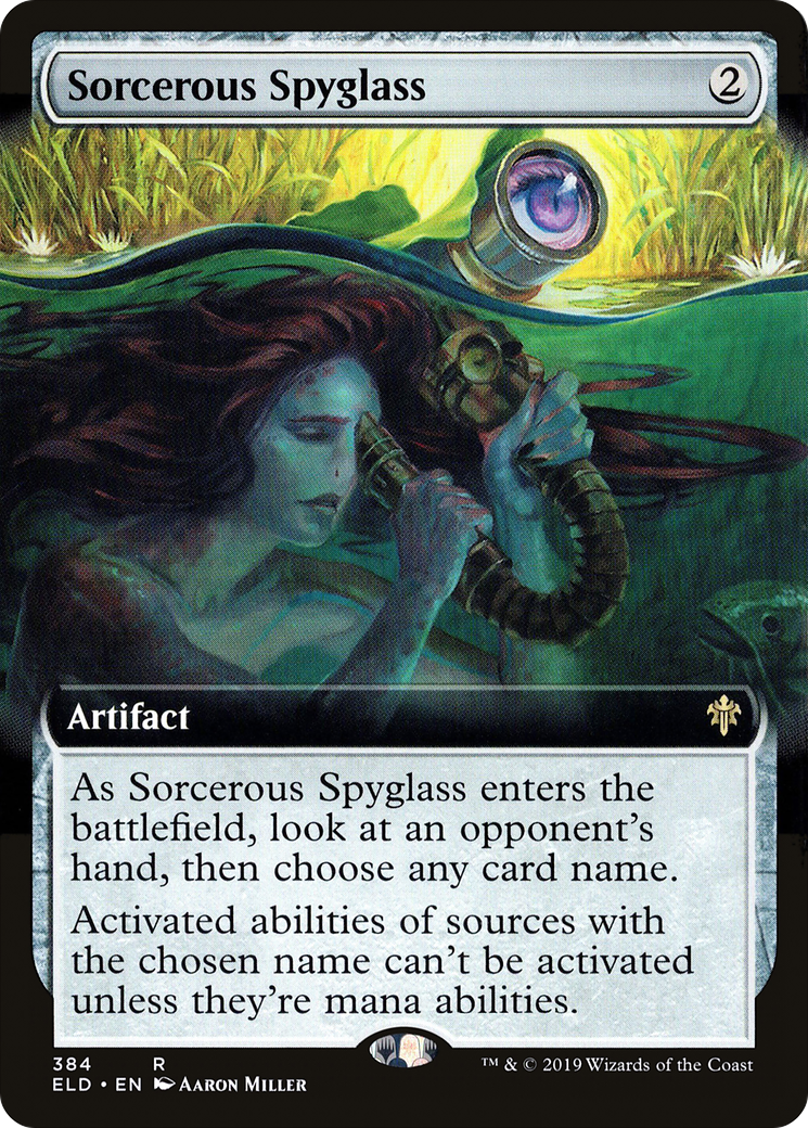 Sorcerous Spyglass (Extended Art) [Throne of Eldraine]-1