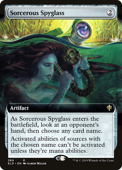 Sorcerous Spyglass (Extended Art) [Throne of Eldraine]-1