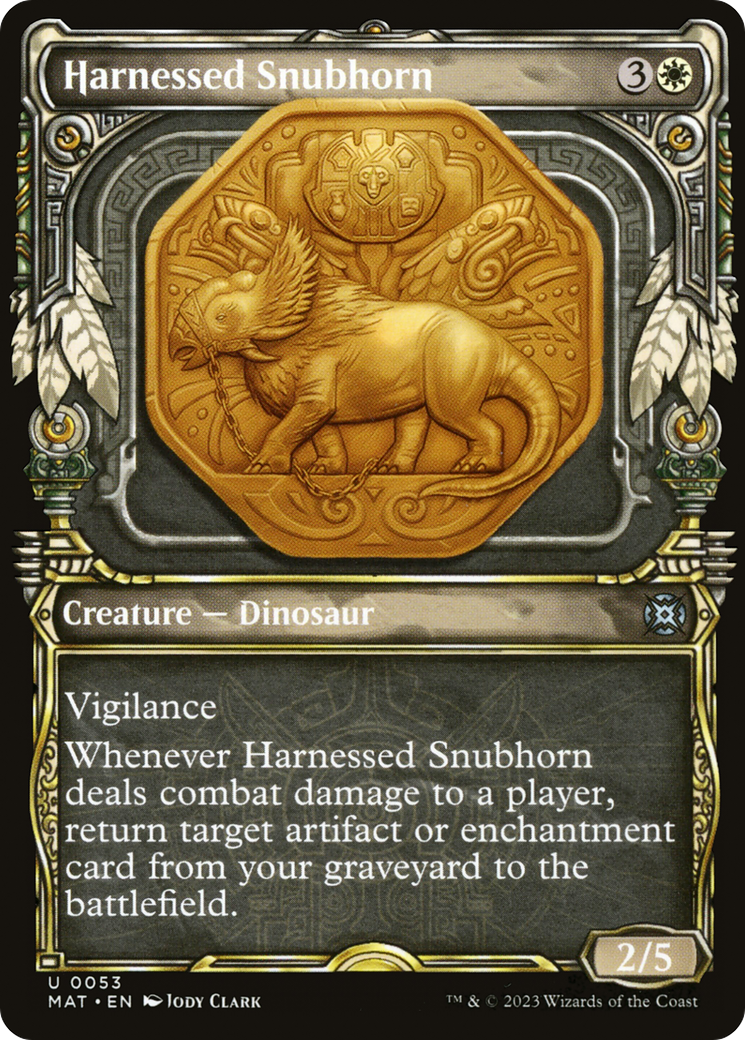 Harnessed Snubhorn (Showcase) [March of the Machine: The Aftermath]-1