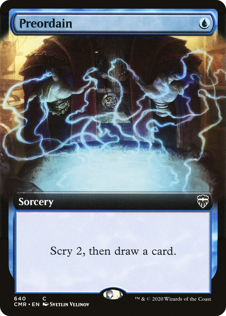 Preordain (Extended Art) [Commander Legends]-1