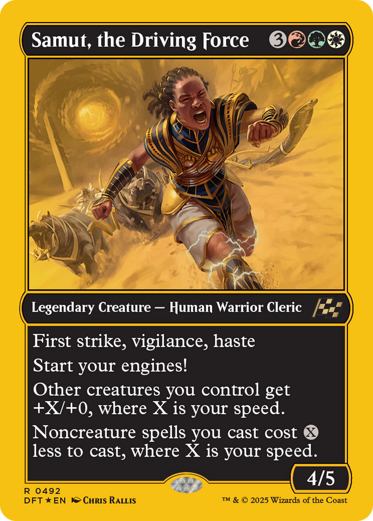 Samut, the Driving Force (First-Place Foil) [Aetherdrift]-1