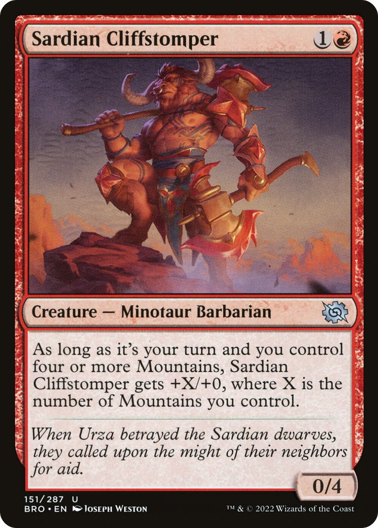 Sardian Cliffstomper [The Brothers' War]-1