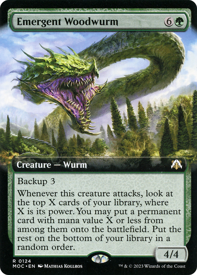 Emergent Woodwurm (Extended Art) [March of the Machine Commander]-1
