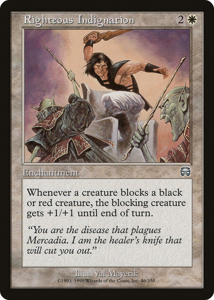Righteous Indignation [Mercadian Masques]-1