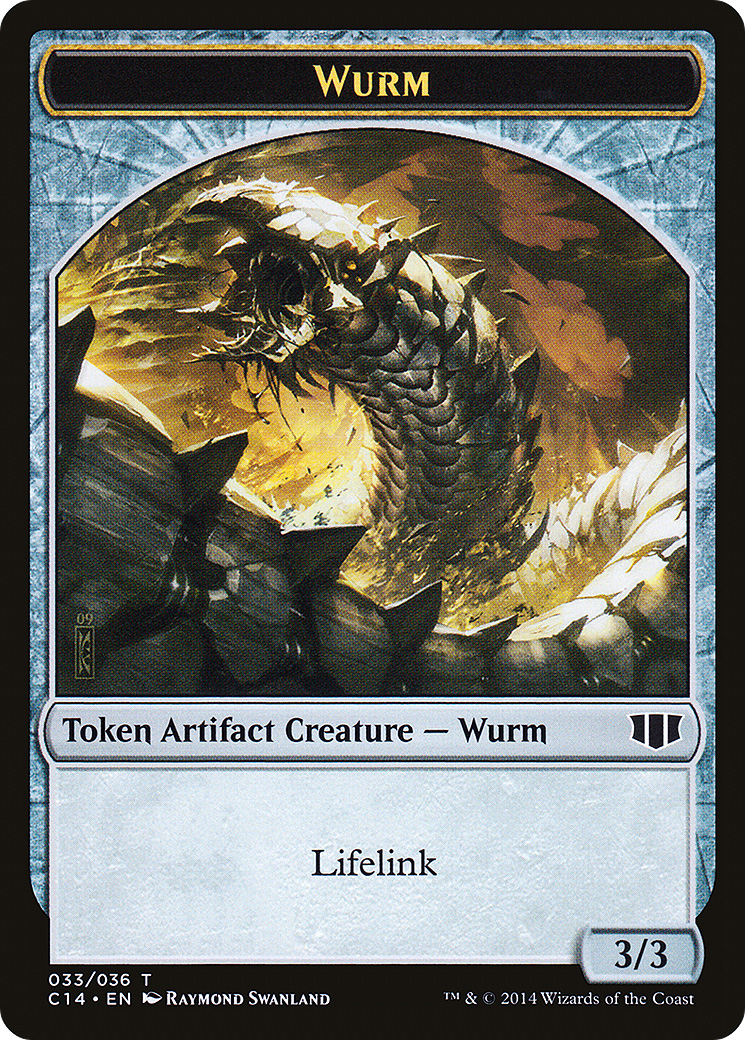 Wurm (Lifelink) // Goat Double-sided Token (C14-33 // 3) - Commander 2014 Tokens-1