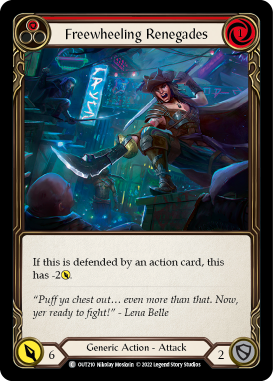 Freewheeling Renegades (Red) [OUT210] (Outsiders)  Rainbow Foil-1
