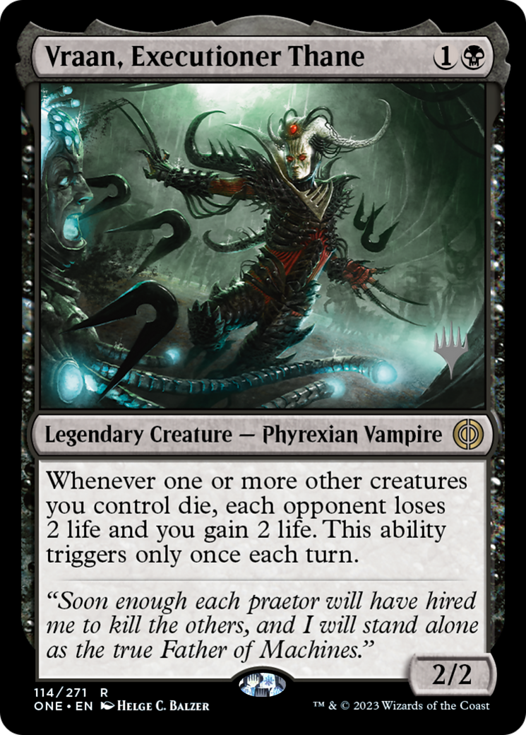 Vraan, Executioner Thane (PPONE-114) - Phyrexia: All Will Be One Promos Foil-1