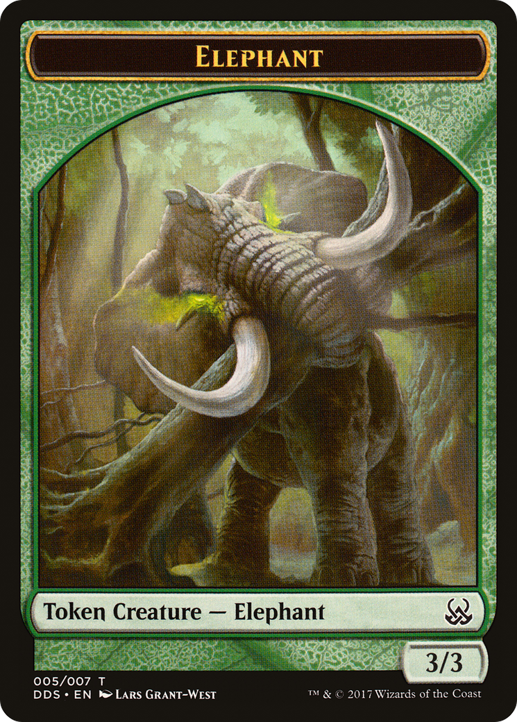 Elephant Token [Duel Decks: Mind vs. Might Tokens]-1