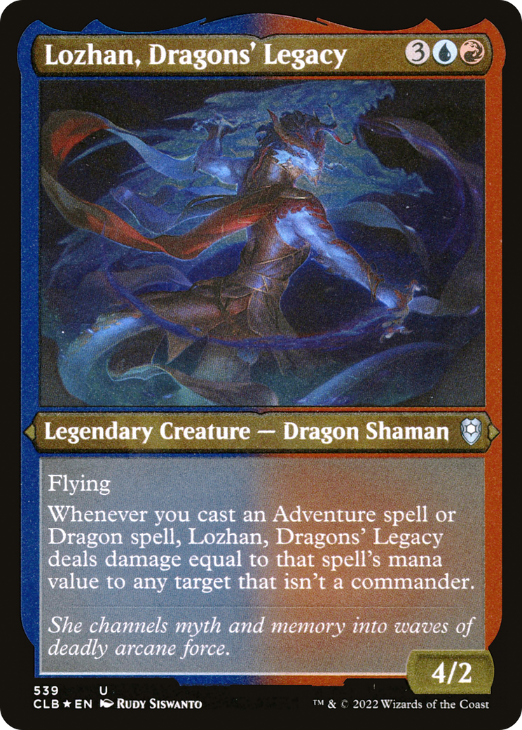 Lozhan, Dragons' Legacy (CLB-539) - Commander Legends: Battle for Baldur's Gate Etched Foil-1