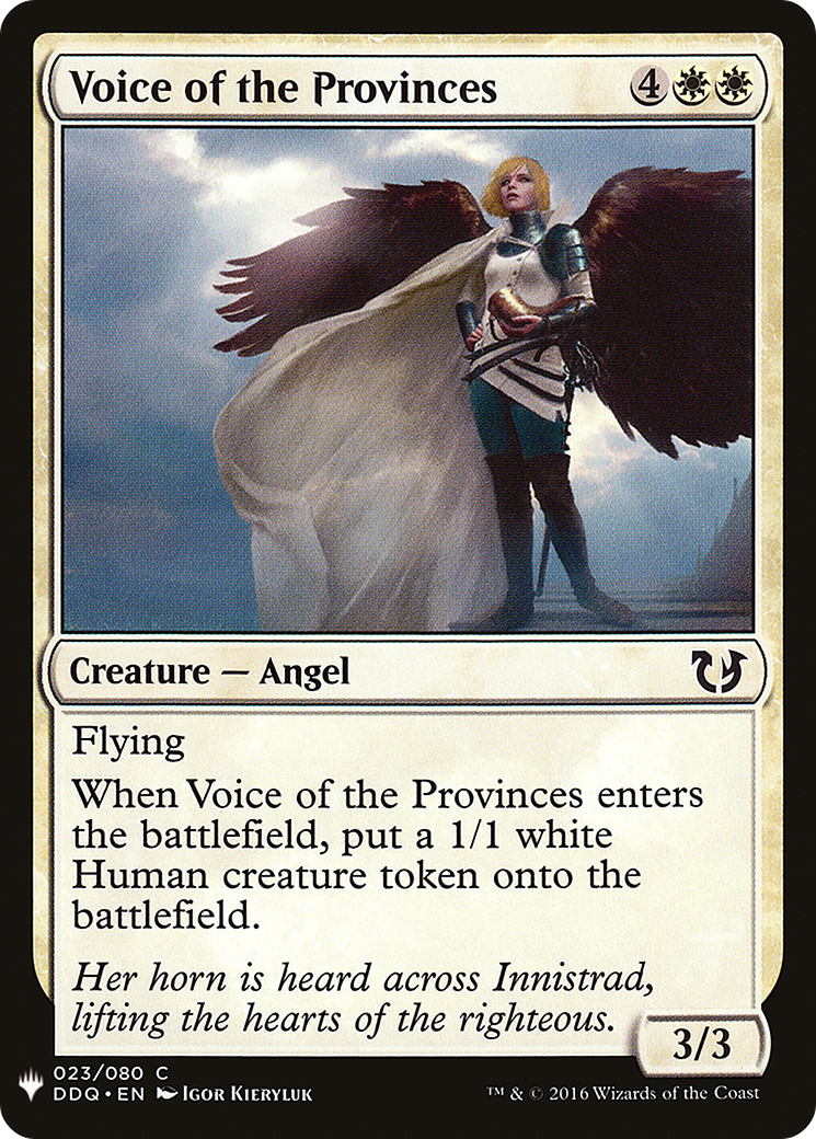 Voice of the Provinces (LIST-DDQ-23) - The List-1