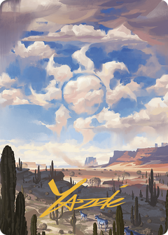 Plains // Plains (AOTJ-036) - Outlaws of Thunder Junction Art Series (Borderless) Foil-1