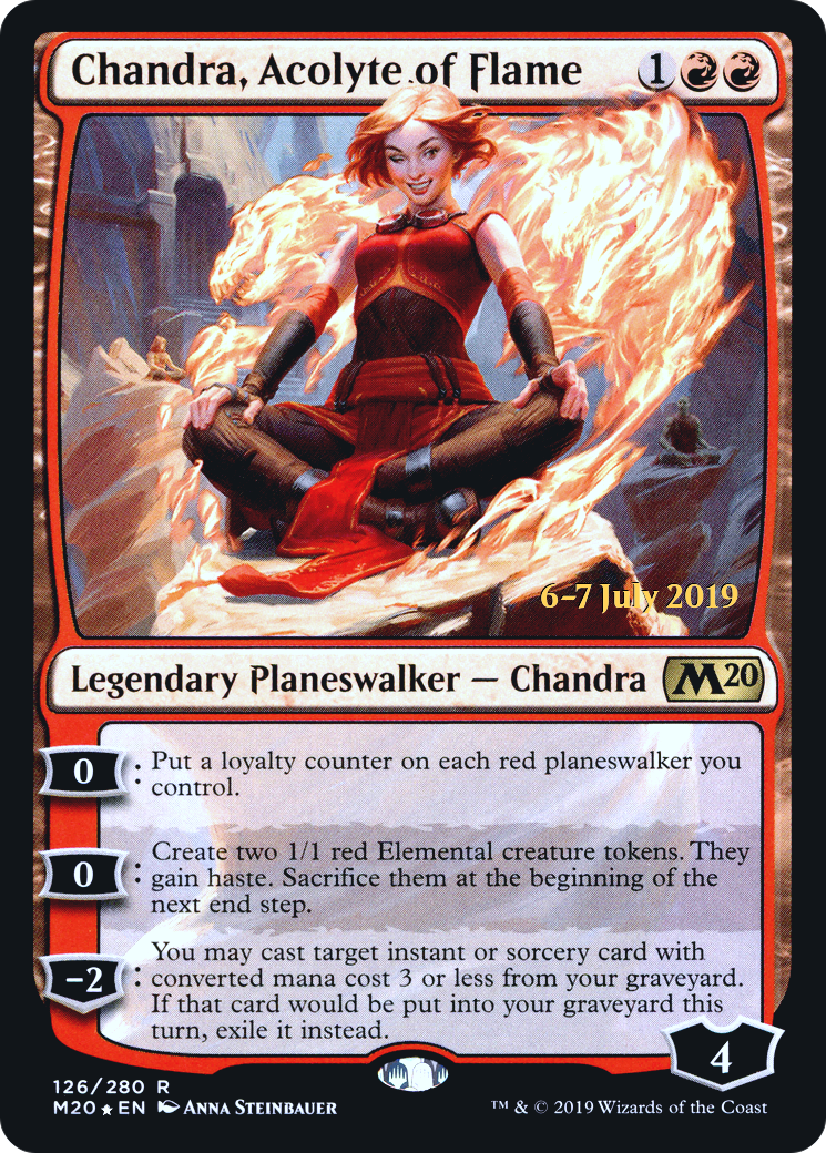 Chandra, Acolyte of Flame [Core Set 2020 Prerelease Promos]-1