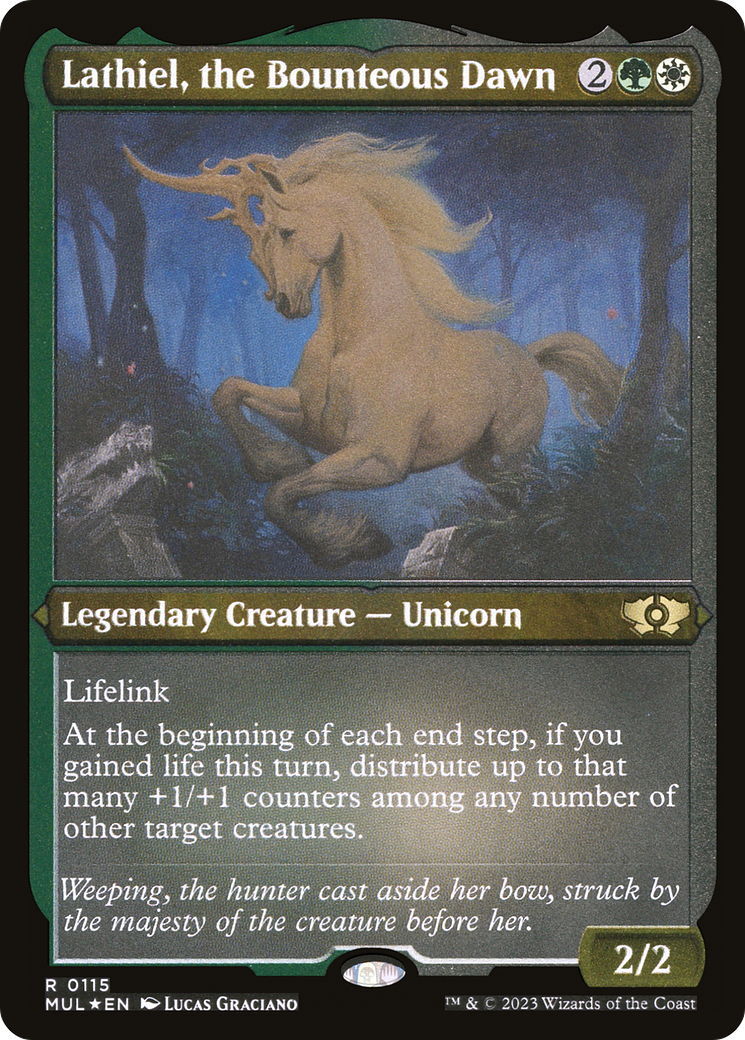 Lathiel, the Bounteous Dawn (Foil Etched) [Multiverse Legends]-1