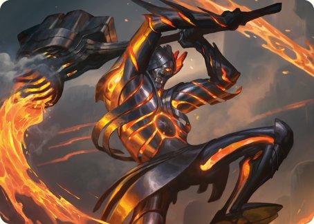 Forgehammer Centurion Art Card [Phyrexia: All Will Be One Art Series]-1