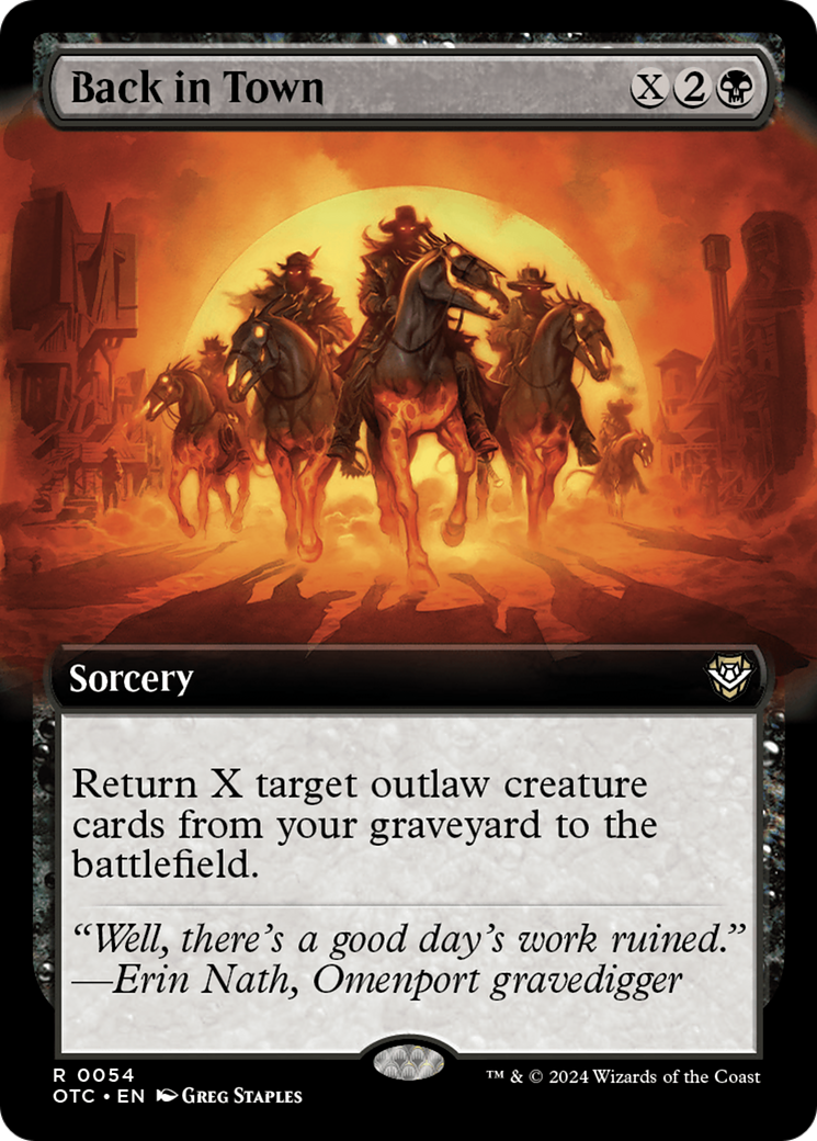 Back in Town (Extended Art) [Outlaws of Thunder Junction Commander]-1