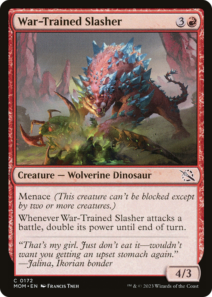 War-Trained Slasher (MOM-172) - March of the Machine Foil-1