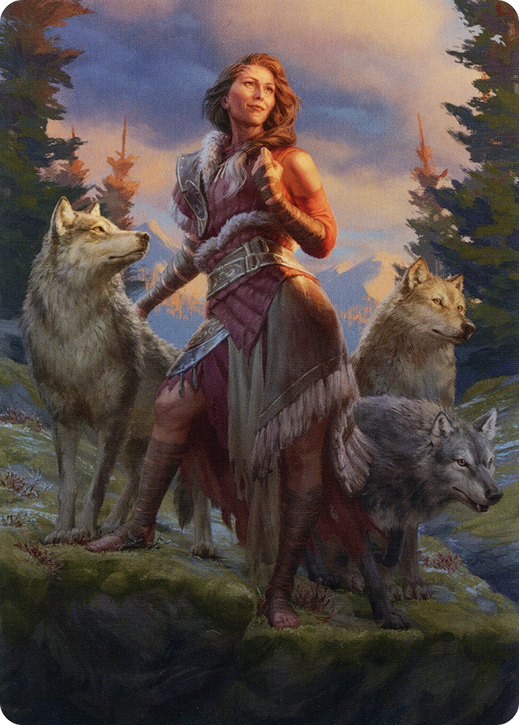 Arlinn, the Pack's Hope // Arlinn, the Pack's Hope (AMID-001) - Midnight Hunt Art Series (Borderless) Foil-3