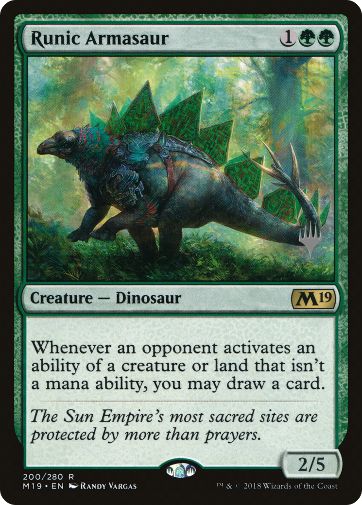 Runic Armasaur (Promo Pack) [Core Set 2019 Promos]-1