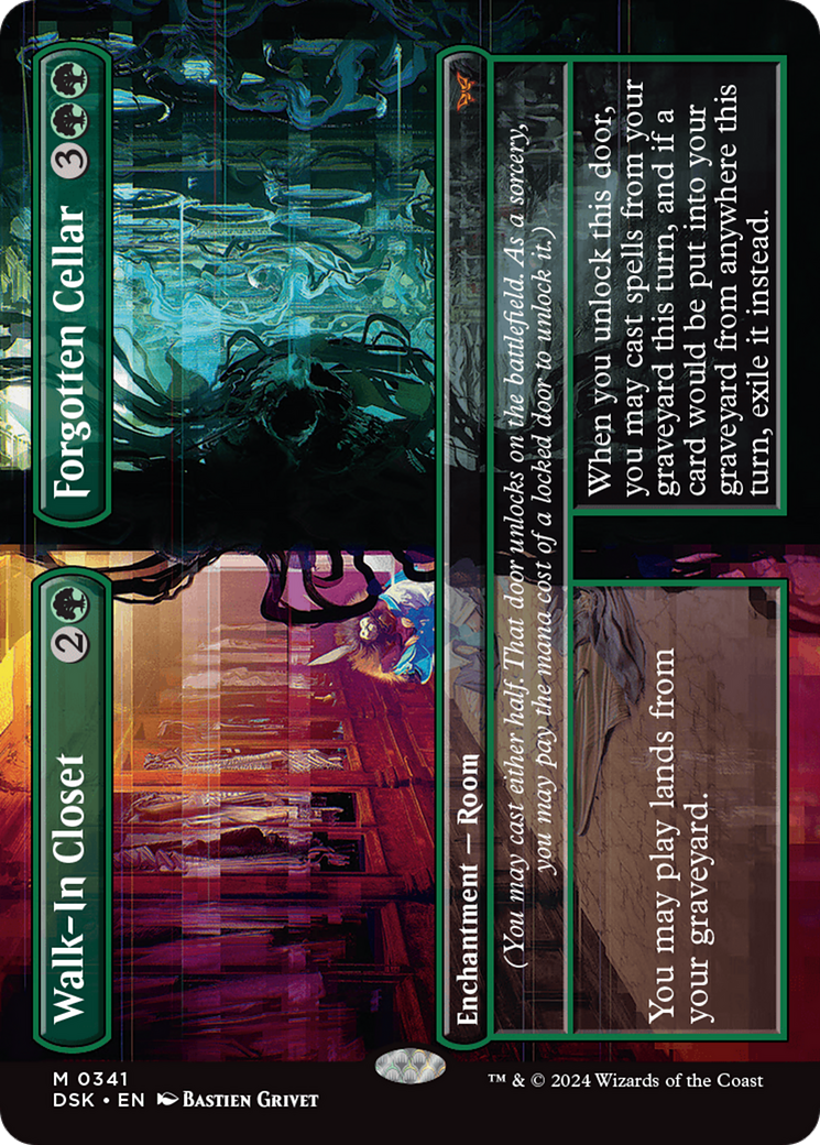 Walk-In Closet // Forgotten Cellar (Borderless) (DSK-341) - Duskmourn: House of Horror (Borderless) Foil-1