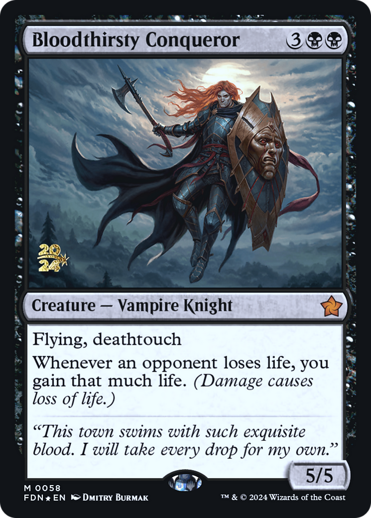 Bloodthirsty Conqueror [Foundations Prerelease Promos]-1