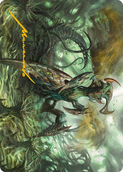 Zopandrel, Hunger Dominus Art Card (Gold-Stamped Signature) [Phyrexia: All Will Be One Art Series]-1