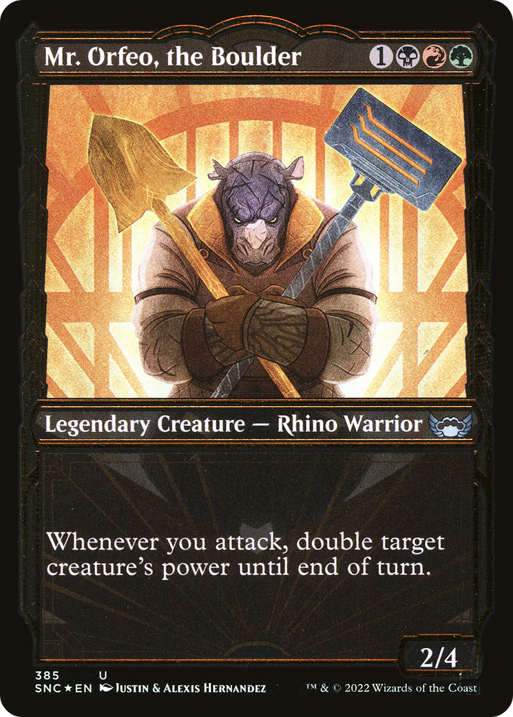 Mr. Orfeo, the Boulder (Showcase Golden Age Gilded Foil) [Streets of New Capenna]-1