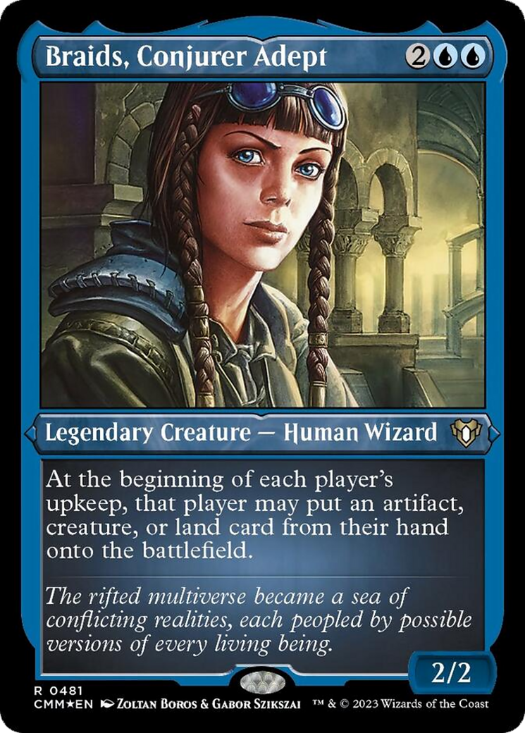 Braids, Conjurer Adept (Foil Etched) [Commander Masters]-1
