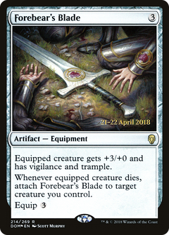 Forebear's Blade [Dominaria Prerelease Promos]-1