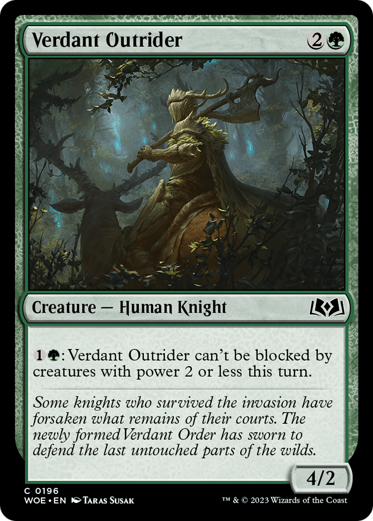 Verdant Outrider (WOE-196) - Wilds of Eldraine Foil-1
