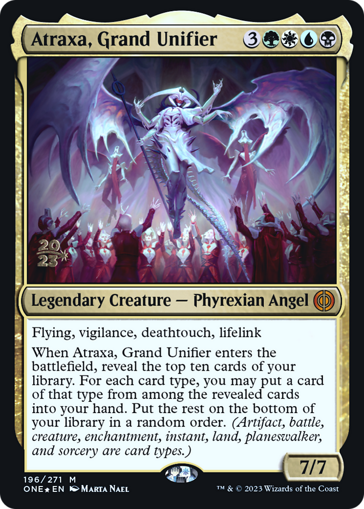 Atraxa, Grand Unifier [Phyrexia: All Will Be One Prerelease Promos]-1